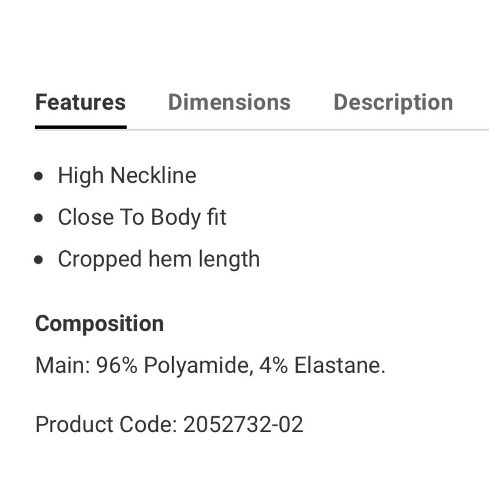 Cotton On Seamless Black Ribbed Tank with High Neck - Picture 5 of 5